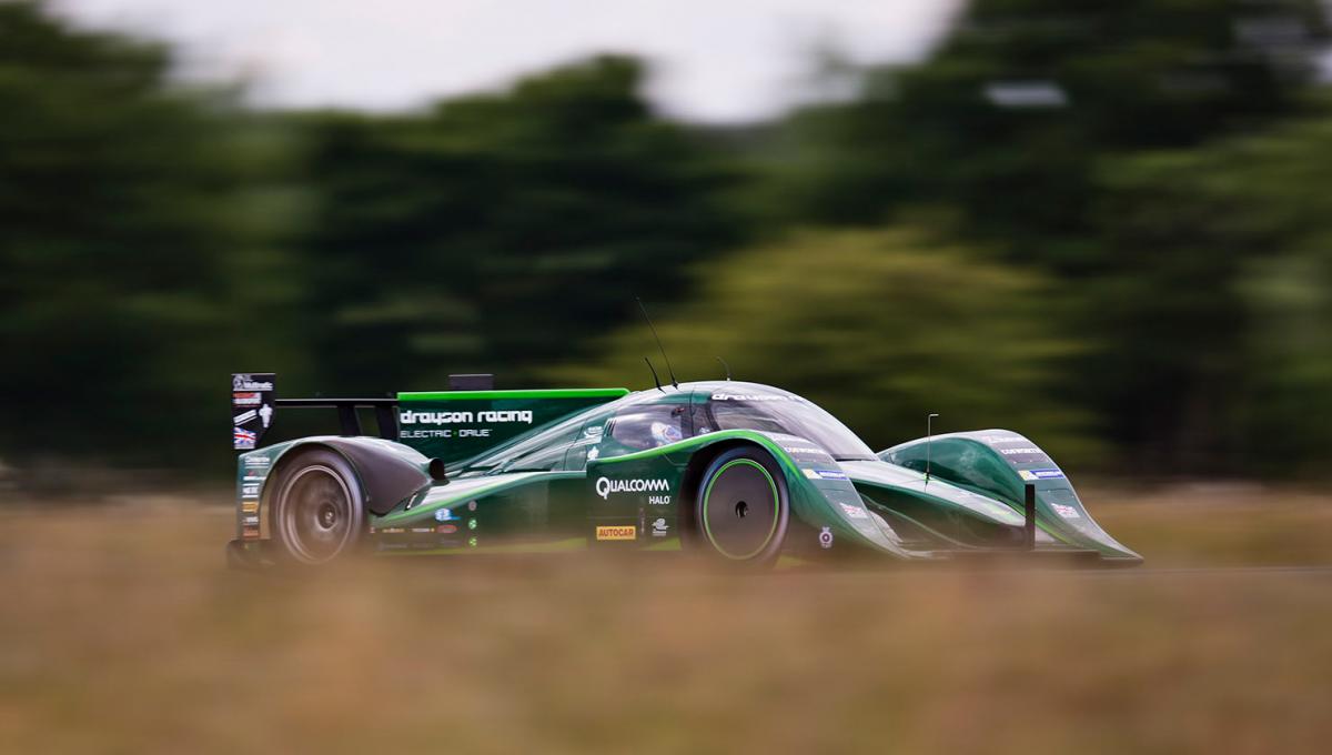 Prototype vehicle on the track